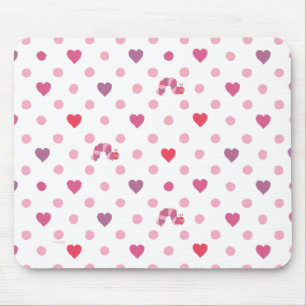 Eric Carle Valentine Heart Polka Dot Pattern Mouse Mat