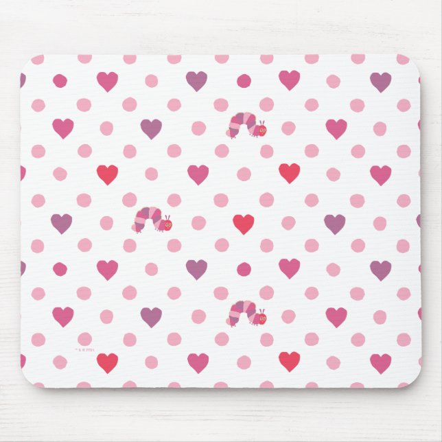 Eric Carle | Valentine Heart Polka Dot Pattern Mouse Mat (Front)