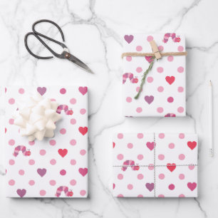 Eric Carle   Valentine Heart Polka Dot Pattern Wrapping Paper Sheet