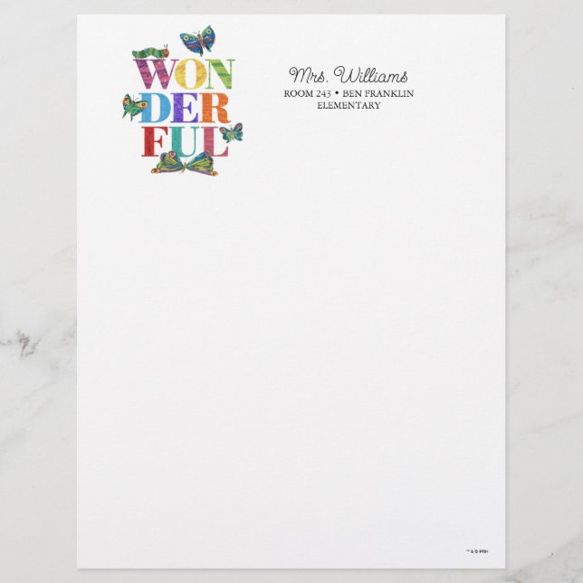 Eric Carle | Wonderful Custom Letterhead (Front)