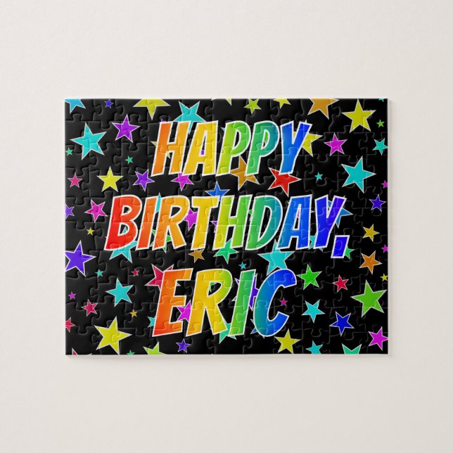 "ERIC" First Name, Fun "HAPPY BIRTHDAY" Jigsaw Puzzle (Horizontal)