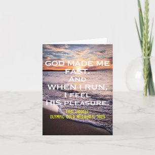 Eric Liddell Quote Greeting Card