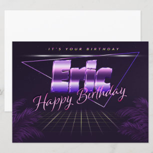 Eric Name First name lila retro card Birthday