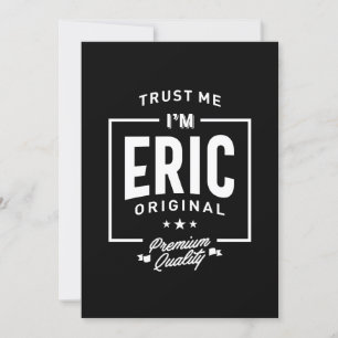 Eric Personalised Name Birthday Gift Invitation