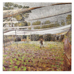 Eric Ravilious art, Strawberry Nets, Tile