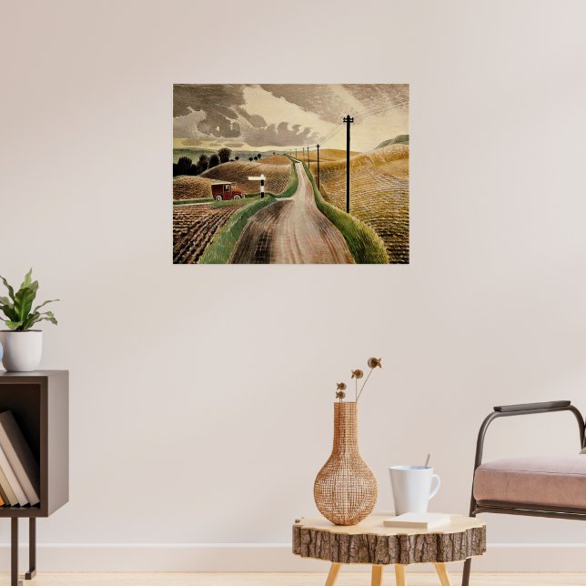 Eric Ravilious art, Wiltshire Landscape Poster (Living Room 3)