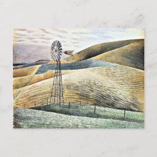 Eric Ravilious art, Windmill Holiday Postcard