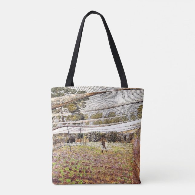 Eric Ravilious artwork, Strawberry Nets Tote Bag (Back)