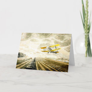 Eric Ravilious artwork, Tiger Moth, Card