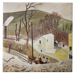 Eric Ravilious - Cement Works No. 2 Tile