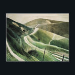 Eric Ravilious - Chalk Paths, famous artwork Postcard<br><div class="desc">Eric Ravilious artwork,  Chalk Paths,  popular painting</div>