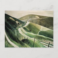 Eric Ravilious - Chalk Paths, famous artwork