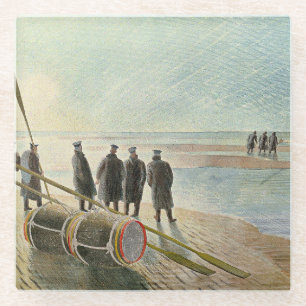 Eric Ravilious - Dangerous Work at Low Tide, Glass Coaster