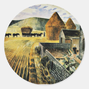 Eric Ravilious - Furlongs Classic Round Sticker