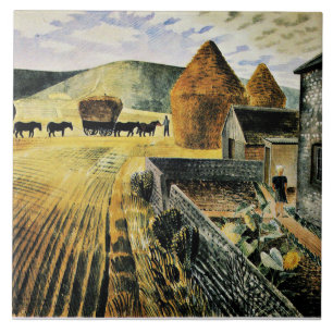 Eric Ravilious - Furlongs, fine art painting, Tile