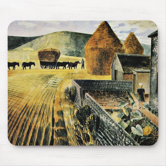 Eric Ravilious - Furlongs, Mouse Mat (Front)