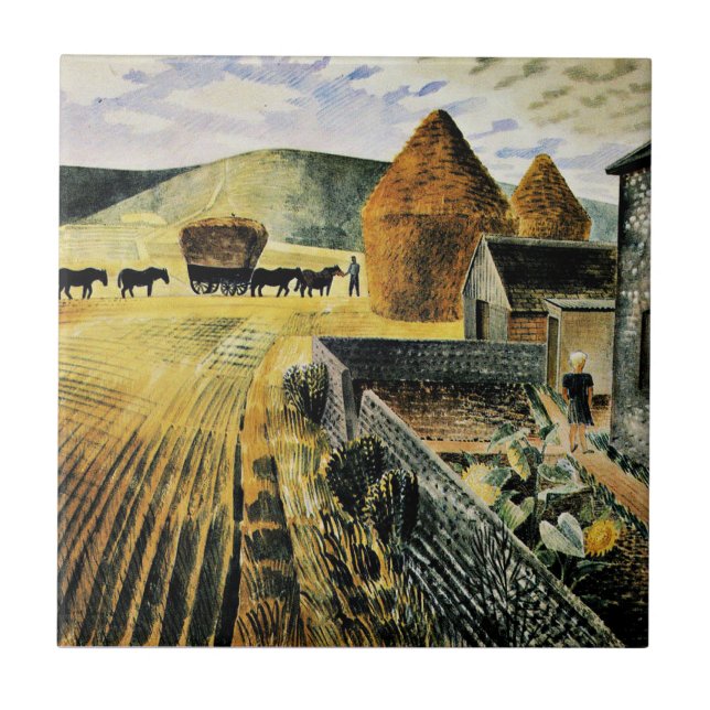 Eric Ravilious - Furlongs Tile (Front)