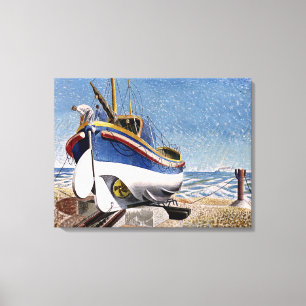 Eric Ravilious - Lifeboat at Adelburgh, fine art Canvas Print