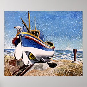 Eric Ravilious - Lifeboat at Aldeburgh Poster