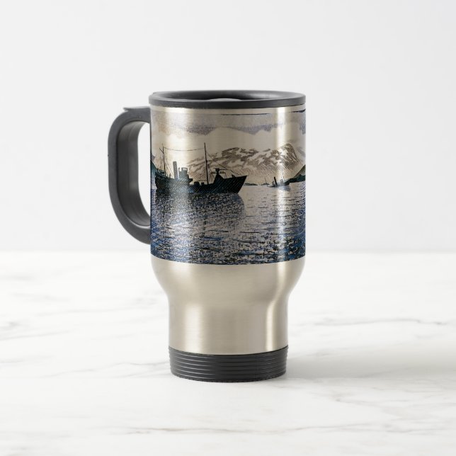 Eric Ravilious - Norway, magic realism, Travel Mug (Front Left)