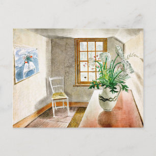 Eric Ravilious painting, Ironbridge Interior Holiday Postcard