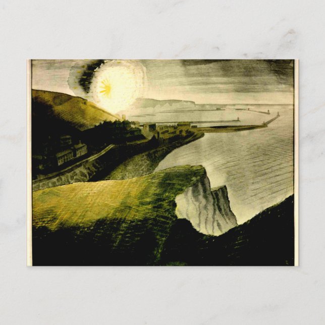 Eric Ravilious - Shelling by Night, fine art Postcard (Front)