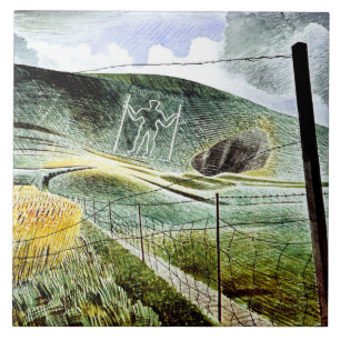 Eric Ravilious - The Wilmington Giant, fine art Tile