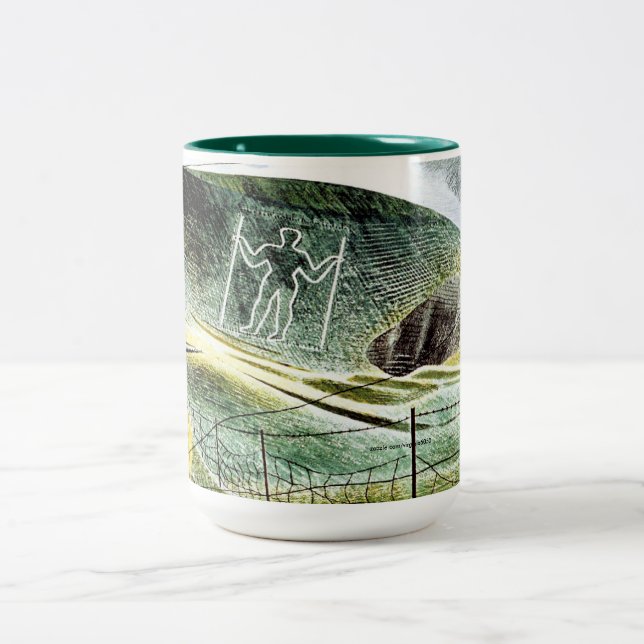 Eric Ravilious - The Wilmington Giant,  Two-Tone Coffee Mug (Center)