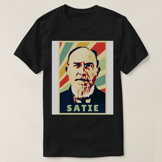 Eric Satie Vintage Colours T-Shirt (Design Front)