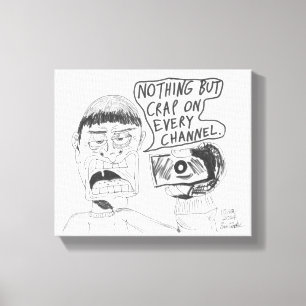 Erica Crooks Comics 2024: Nothing but CRAP on TV Canvas Print