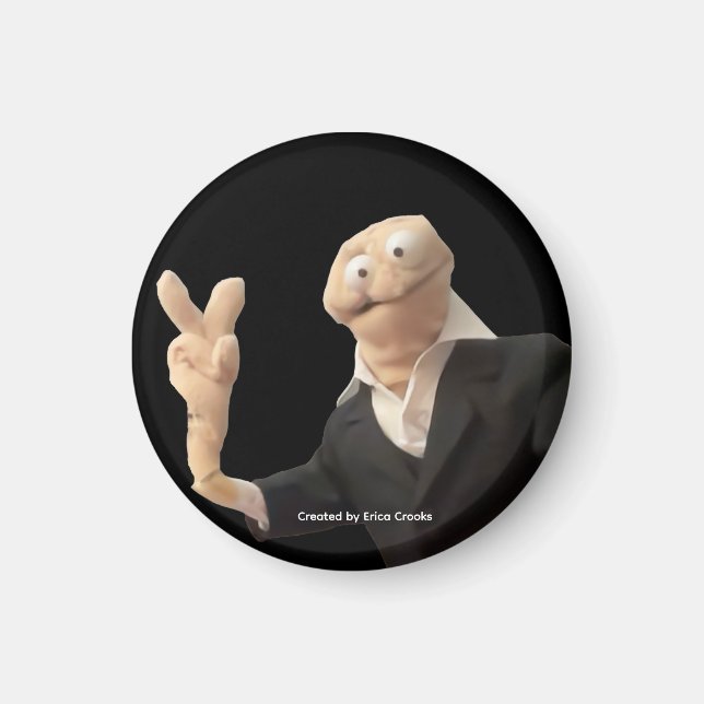 Erica Crooks puppet peace Magnet (Front)