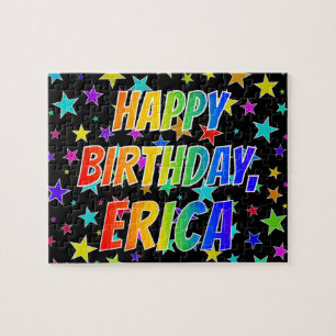 "ERICA" First Name, Fun "HAPPY BIRTHDAY" Jigsaw Puzzle