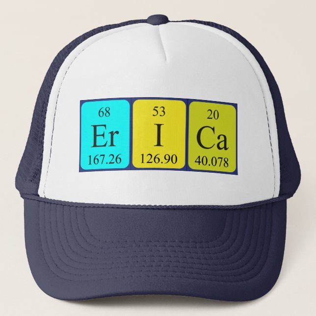 Erica periodic table name hat (Front)