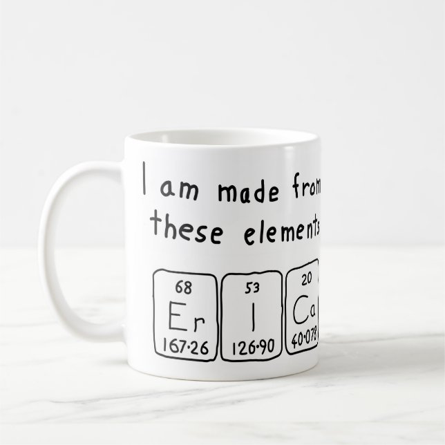 Erica periodic table name mug (Left)