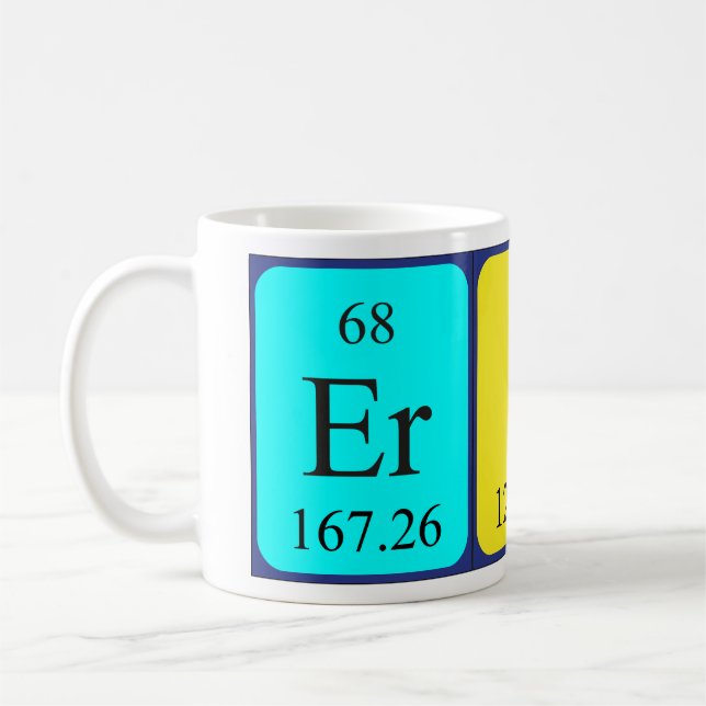 Erica periodic table name mug (Left)