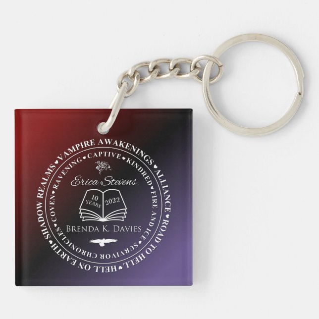 Erica Stevens Brenda K Davies 10 Year Anniversary Key Ring (Back)