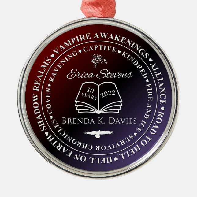 Erica Stevens Brenda K Davies 10 Year Anniversary  Metal Tree Decoration (Front)