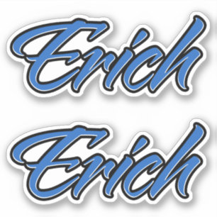 Erich name blue sticker Sticker Sticker Stickerset