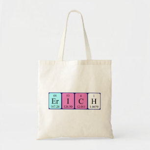 Erich periodic table name tote bag