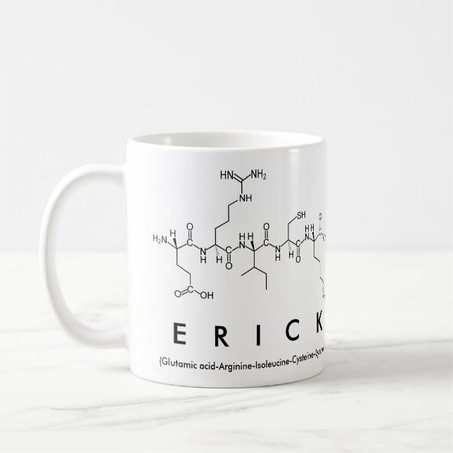 Erick peptide name mug (Left)