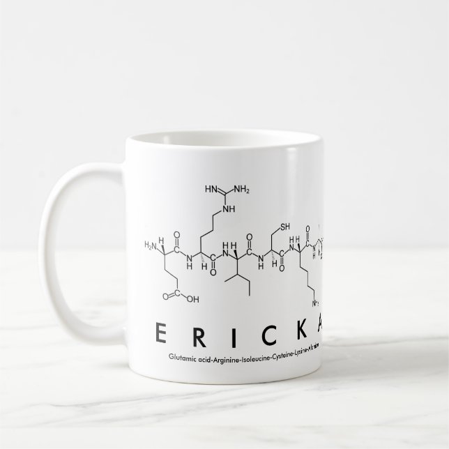 Ericka peptide name mug (Left)
