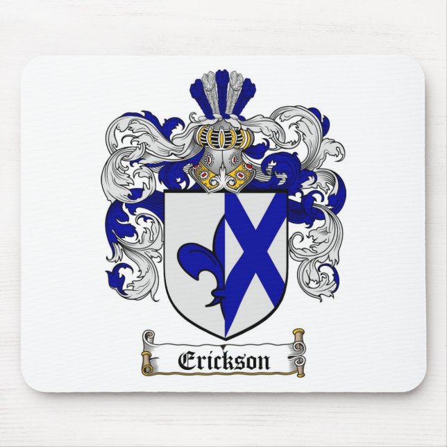 ERICKSON FAMILY CREST -  ERICKSON COAT OF ARMS MOUSE MAT (Front)