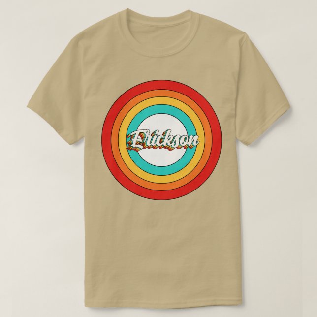 Erickson Name Shirt Vintage Erickson Circle (Design Front)