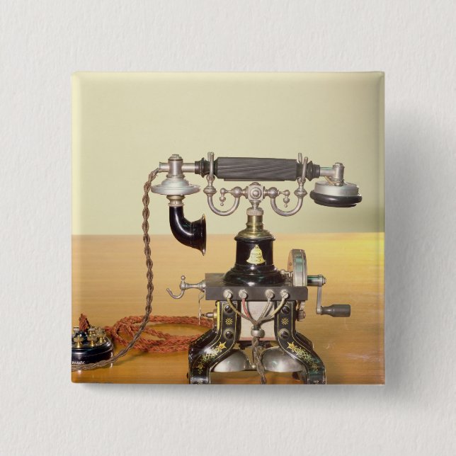 Ericsson Telephone, 1890 15 Cm Square Badge (Front)