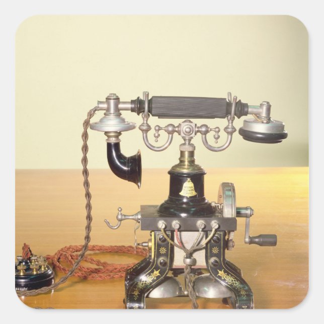 Ericsson Telephone, 1890 Square Sticker (Front)