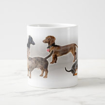 Eridox dachshund collage jumbo mug