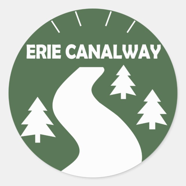 Erie Canalway Trail Classic Round Sticker (Front)