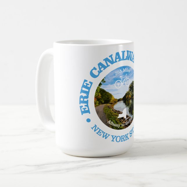 Erie Canalway Trail (cycling c) Coffee Mug (Front Left)