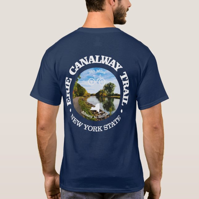 Erie Canalway Trail (cycling c) T-Shirt (Back)