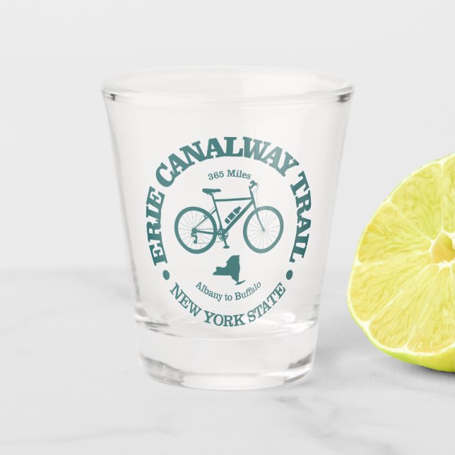 Erie Canalway Trail (cycling) Shot Glass (Front)
